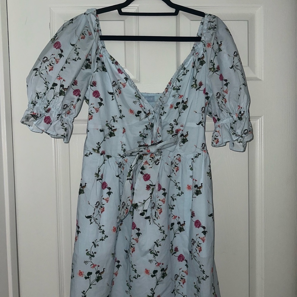 Hill House Blue Floral Long Sleeve Dress